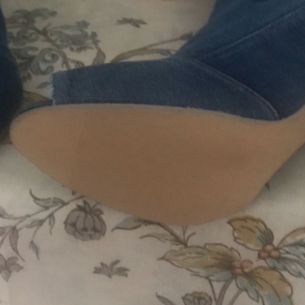 Distressed Denim Booties - Picture 4 of 5